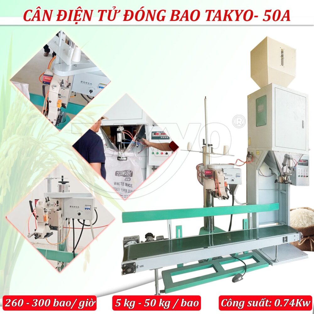 Cân điện tử - máy đóng bao Takyo 50A