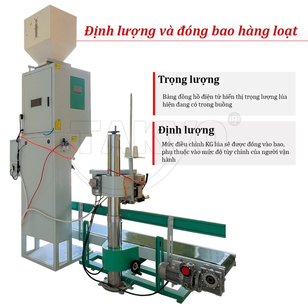 Thông số kỹ thuật cân điện tử - máy đóng bao Takyo 50A