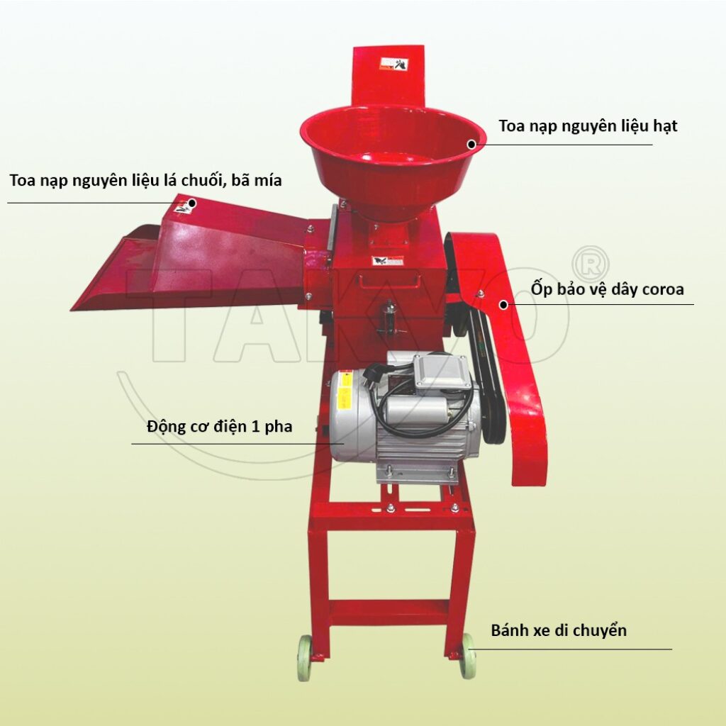 Cấu tạo máy băm xơ dừa Takyo TK 300
