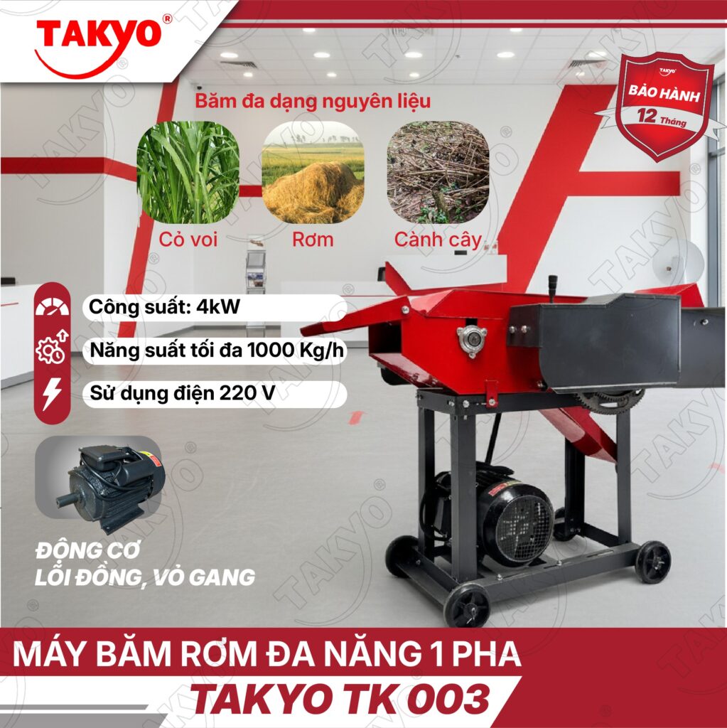 Giới thiệu máy băm đa năng 1 pha TAKYO TK 003