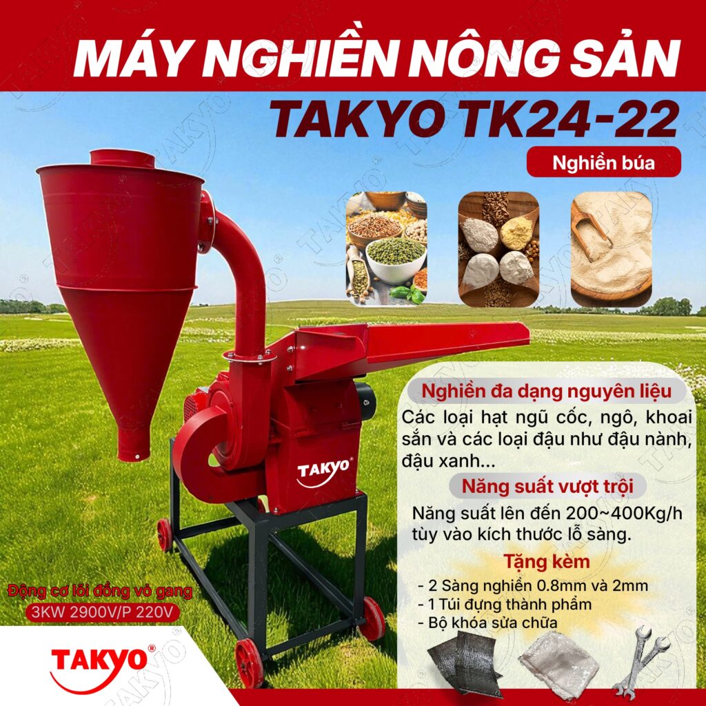 Giới thiệu máy nghiền nông sản TAKYO TK 24-22