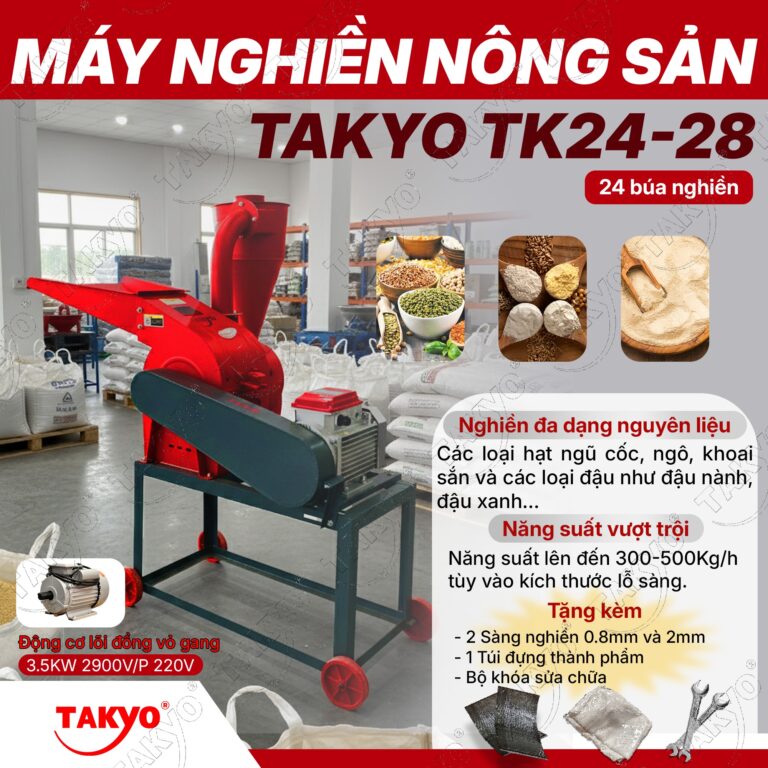 Giới thiệu máy nghiền nông sản TAKYO TK 24-28
