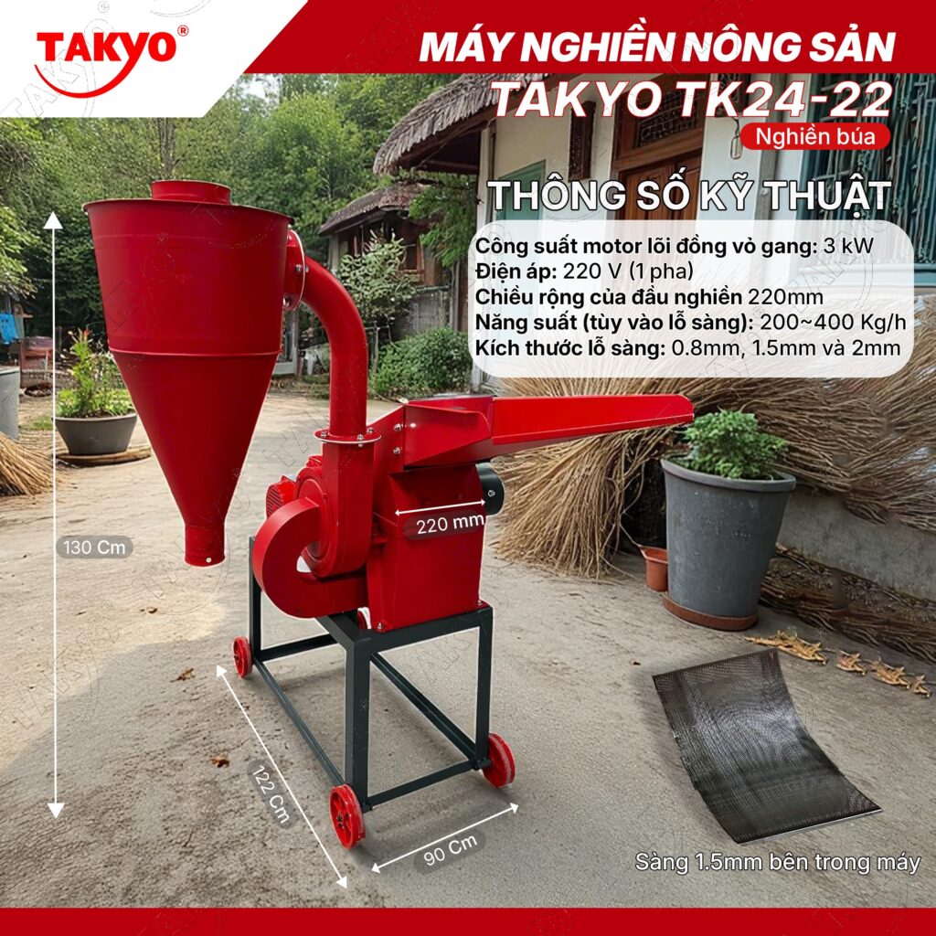 Thống số của máy nghiền nông sản TAKYO TK 24-22