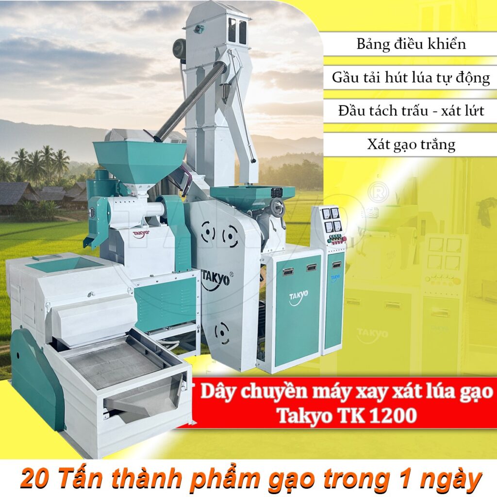 Dàn Máy Xát Gạo Liên Hoàn Takyo TK 1200