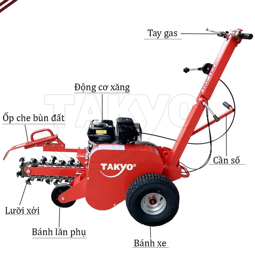 Cấu tạo máy đào rãnh Takyo TK 100 DR