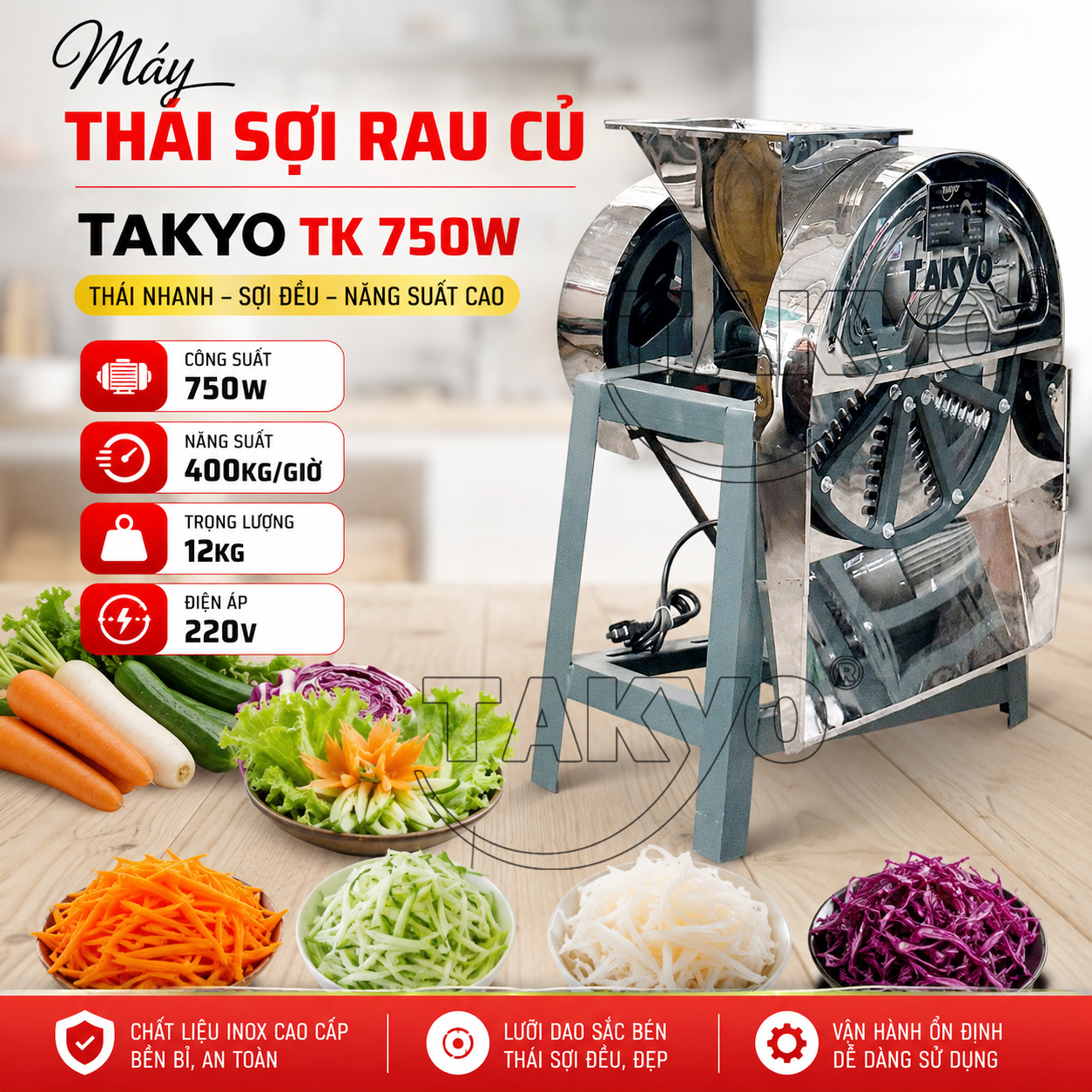 may-thai-soi-rau-cu-Takyo-750w(1) Máy Thái Sợi Rau Củ Takyo TK 750W